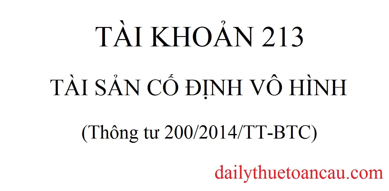 Tài khoản 213