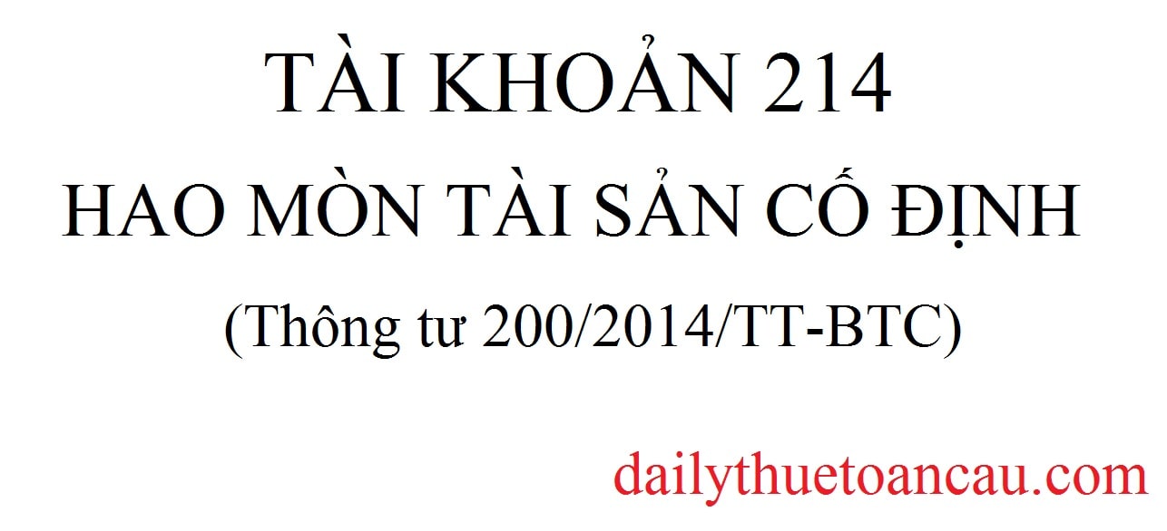 Tài khoản 214