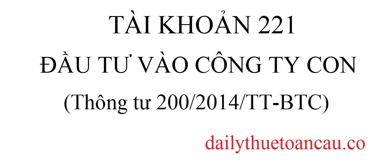 Tài khoản 221