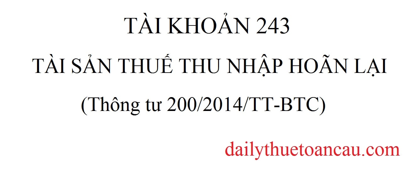 Tài khoản 243 