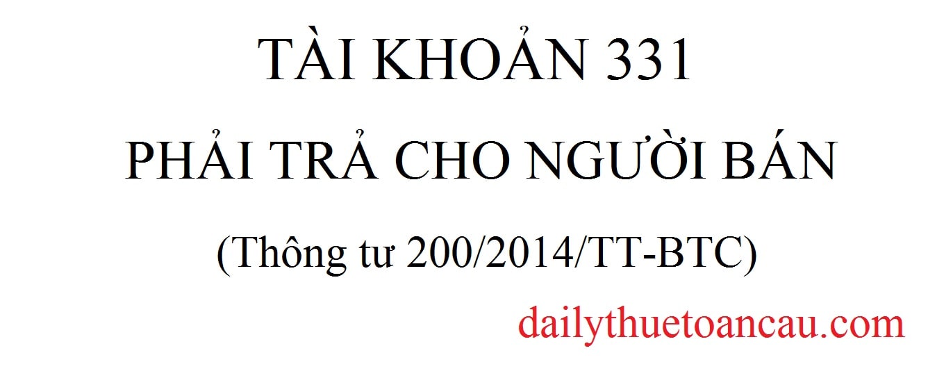 Tài khoản 331